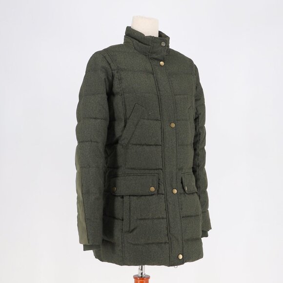 BARBOUR Goldfinch Quilted Padded Jacket Elbow Patch in Olive Size US 6 - Picture 5 of 15